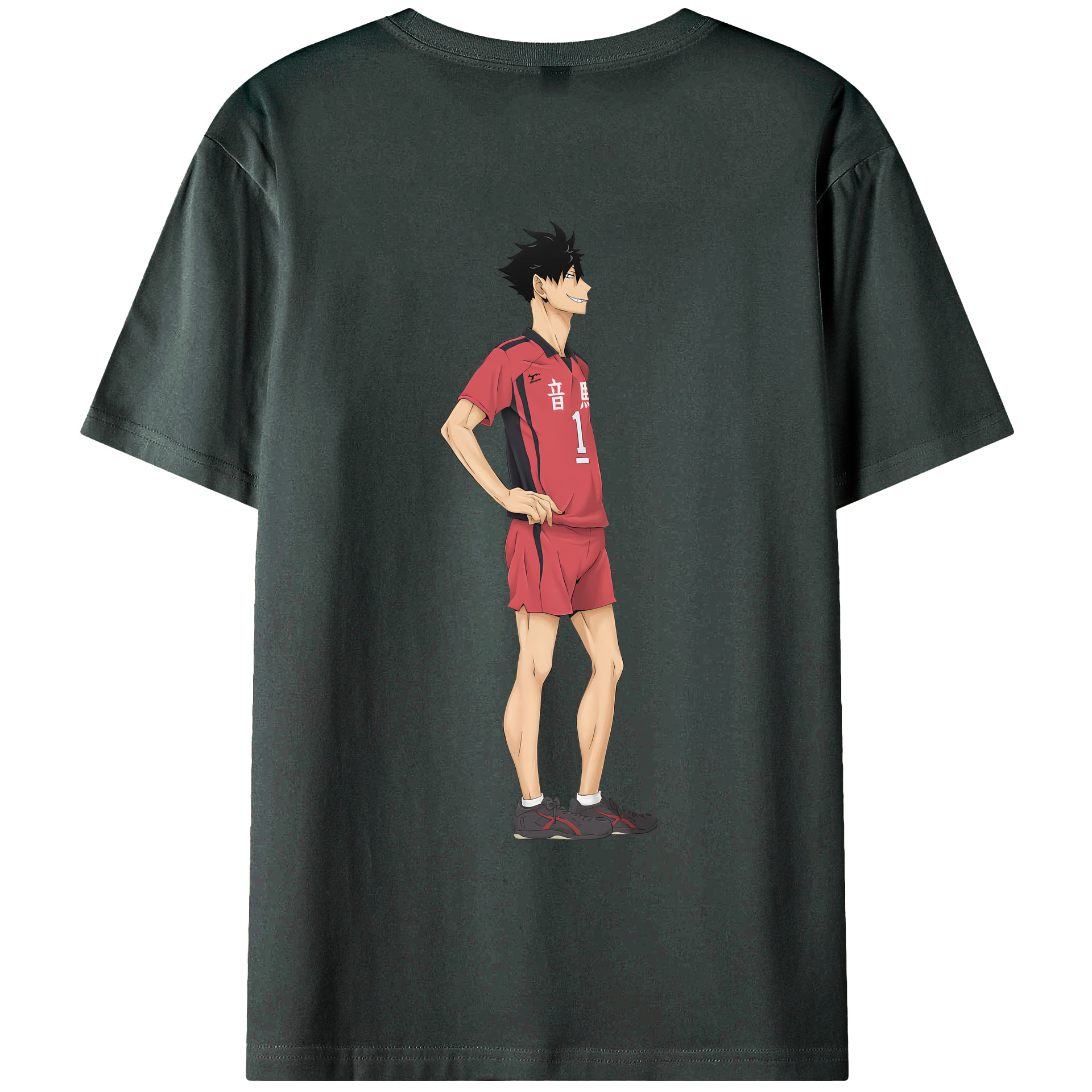 （画像用） ハイキュー!! Haikyu!! 綿100％ メンズ半袖Tシャツ（バックプリント） 通気性